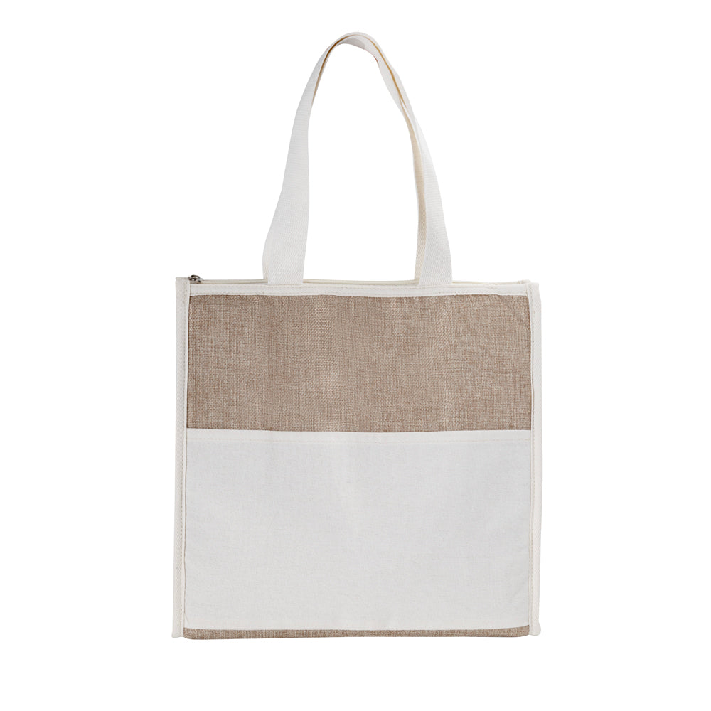 Bolsa Térmica em algodão e Juta sintética (34x34x16cm)