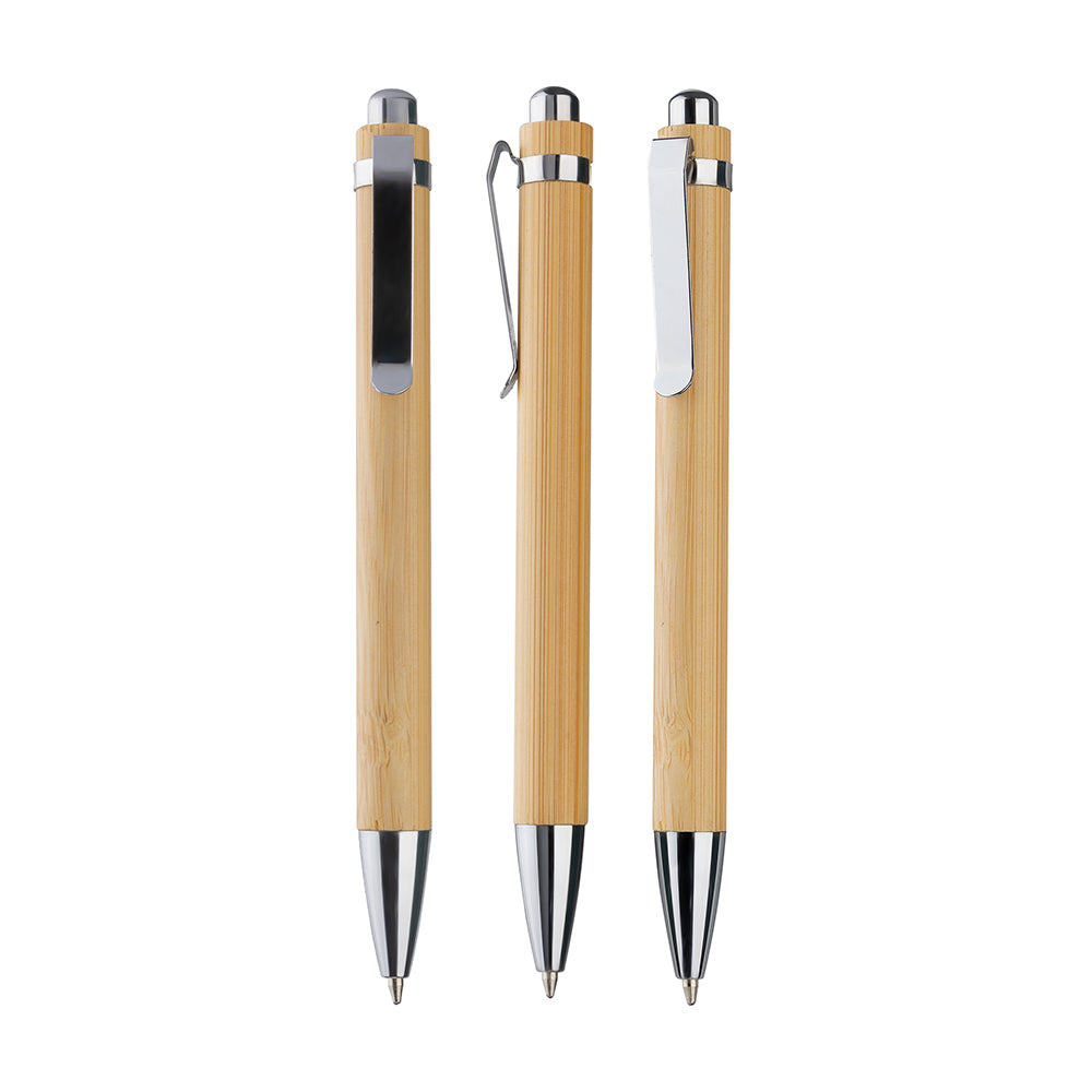 Caderno B6 Capa em Bambu com caneta (18x13cm)