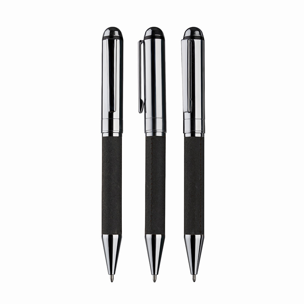Kit Escritório A5 Capa em Couro Reciclado e Caneta Metalica