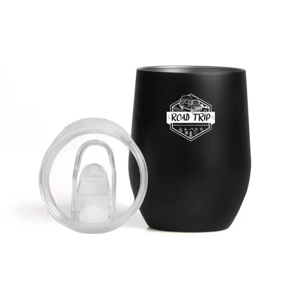 COPO TÉRMICO C/ TAMPA - PRETO - 340 ML