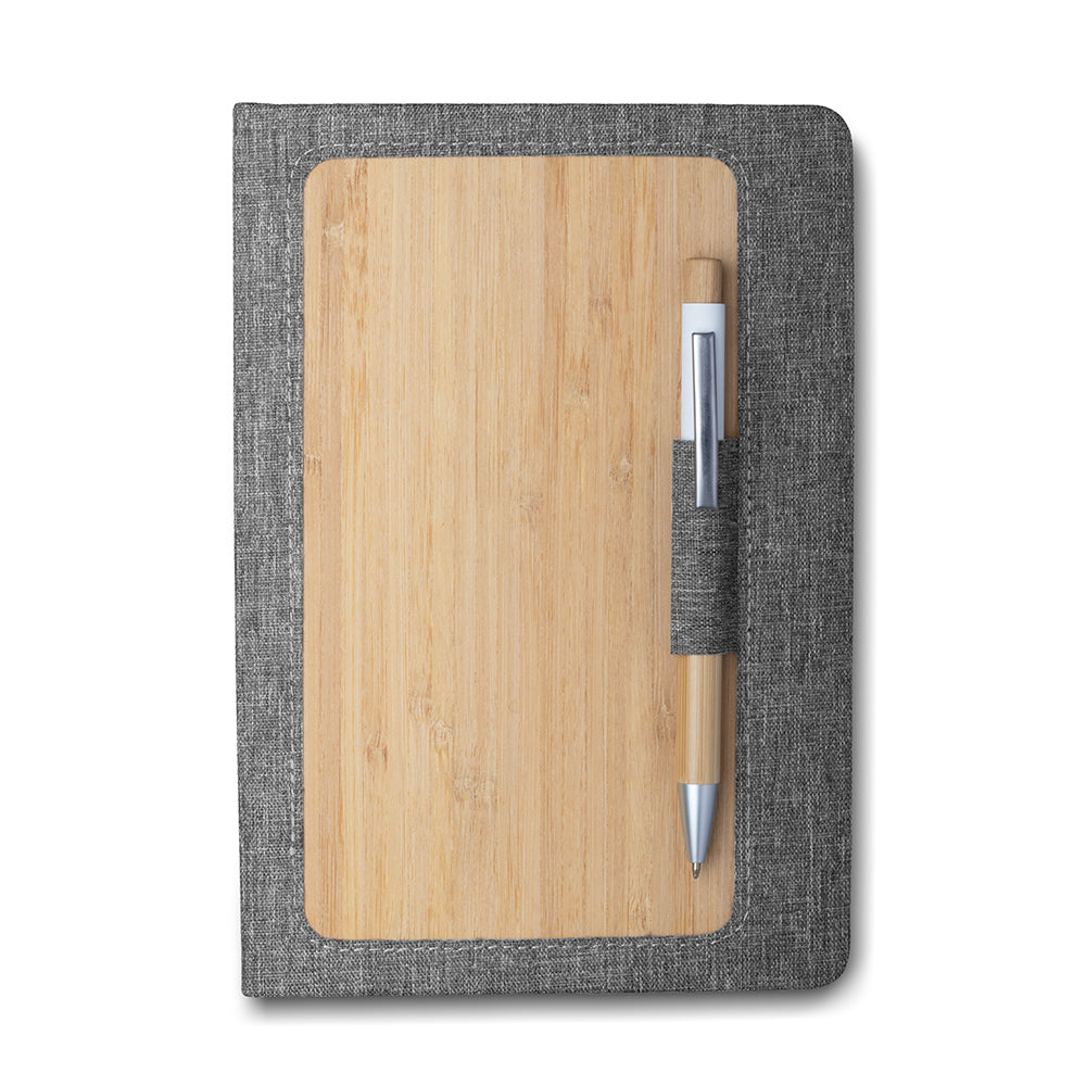 Caderno A5 Capa em RPET e Bambu