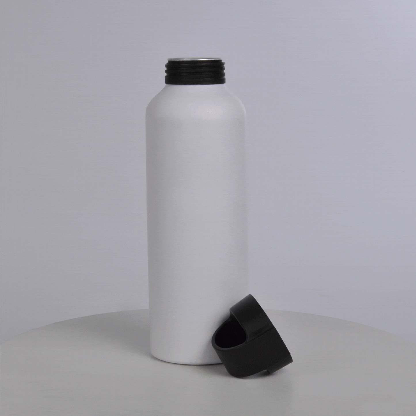 GARRAFA EM ALUMÍNIO BRANCO - 600 ML
