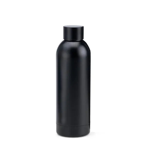 GARRAFA EM INOX PAREDE DUPLA - PRETA - 500 ML
