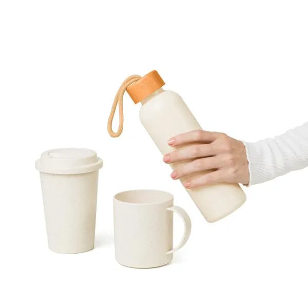 KIT GARRAFA, COPO E CANECA - 3 PÇS