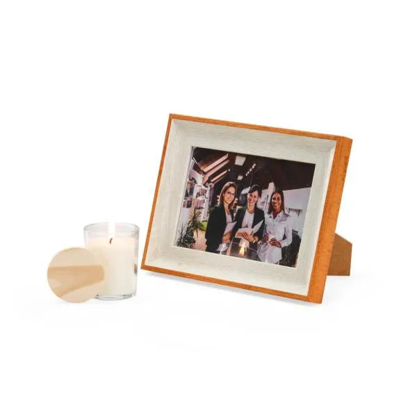 KIT PORTA RETRATO E VELA AROMÁTICA - 2 PÇS