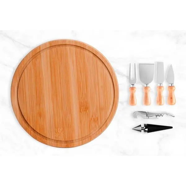 KIT QUEIJO E VINHO - 7 PÇS - NÃO ACOMPANHA GARRAFA