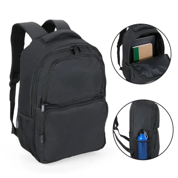 MOCHILA EM POLYESTER 600D - 28L - PRETA