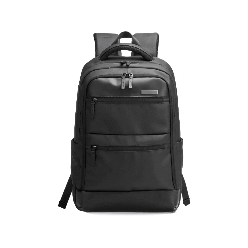 MOCHILA EM PU/POLYESTER - PREMIUM - 24L - PRETA