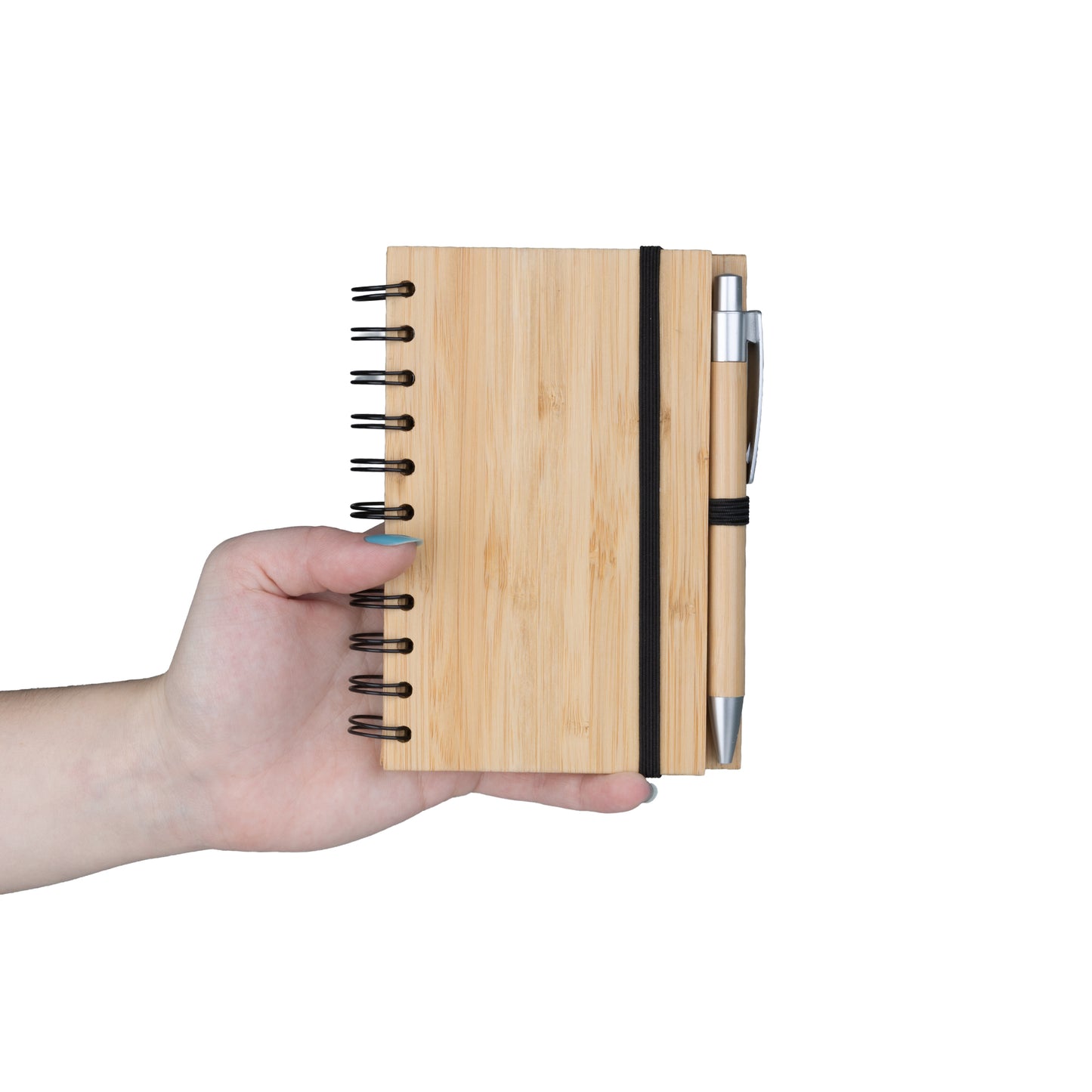Caderno A6 Capa em Bambu com caneta (14x09cm)