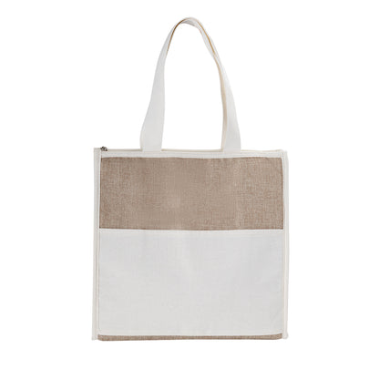 Bolsa Térmica em algodão e Juta sintética (34x34x16cm)