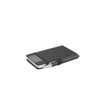 Mini caderno A6 em RPET com caneta