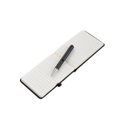 Mini caderno A6 em RPET com caneta