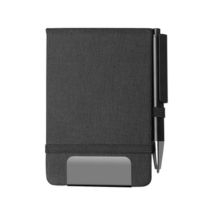 Mini caderno A6 em RPET com caneta