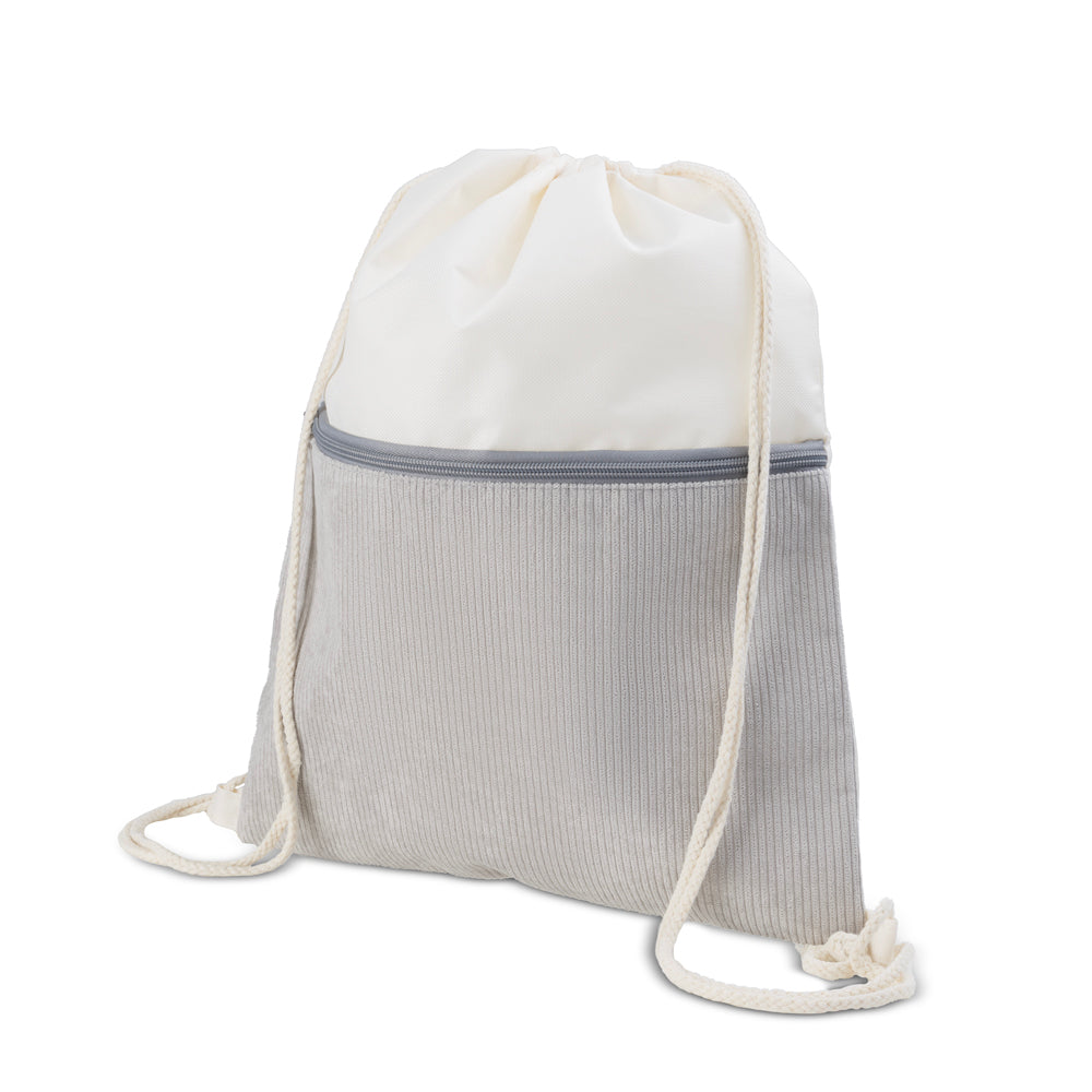 Sacola/Mochila em poliéster e veludo (41x34,4cm)