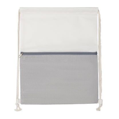 Sacola/Mochila em poliéster e veludo (41x34,4cm)