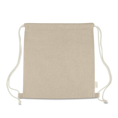 Sacola/Mochila em algodão mescla reciclado 140g/m²
