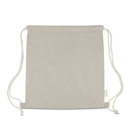 Sacola/Mochila em algodão mescla reciclado 140g/m²