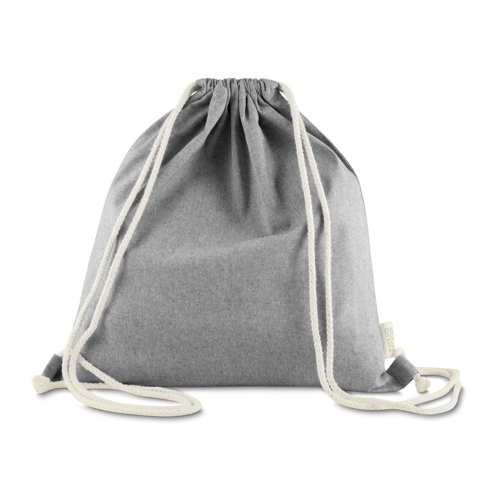 Sacola/Mochila em algodão mescla reciclado 140g/m²