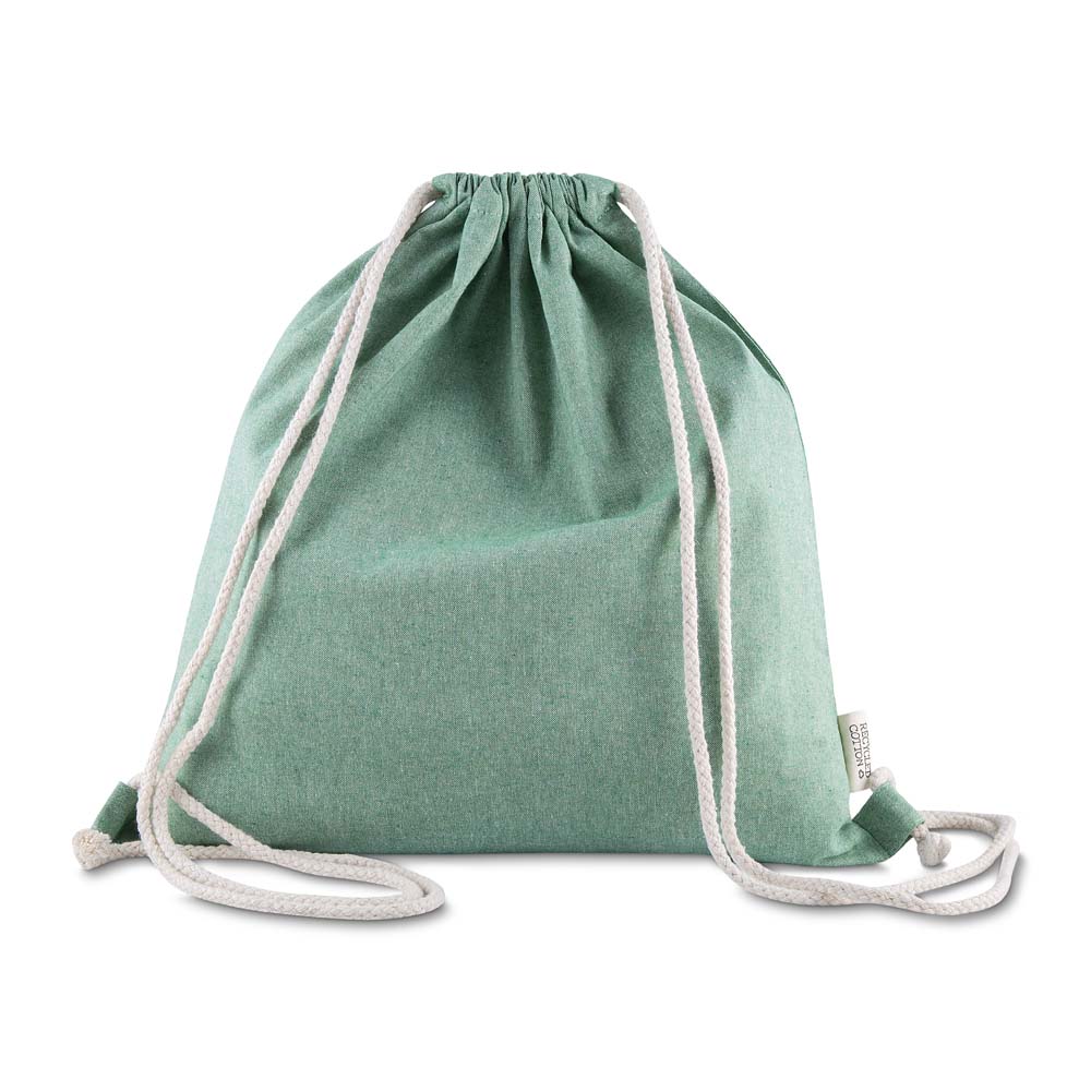 Sacola/Mochila em algodão mescla reciclado 140g/m²