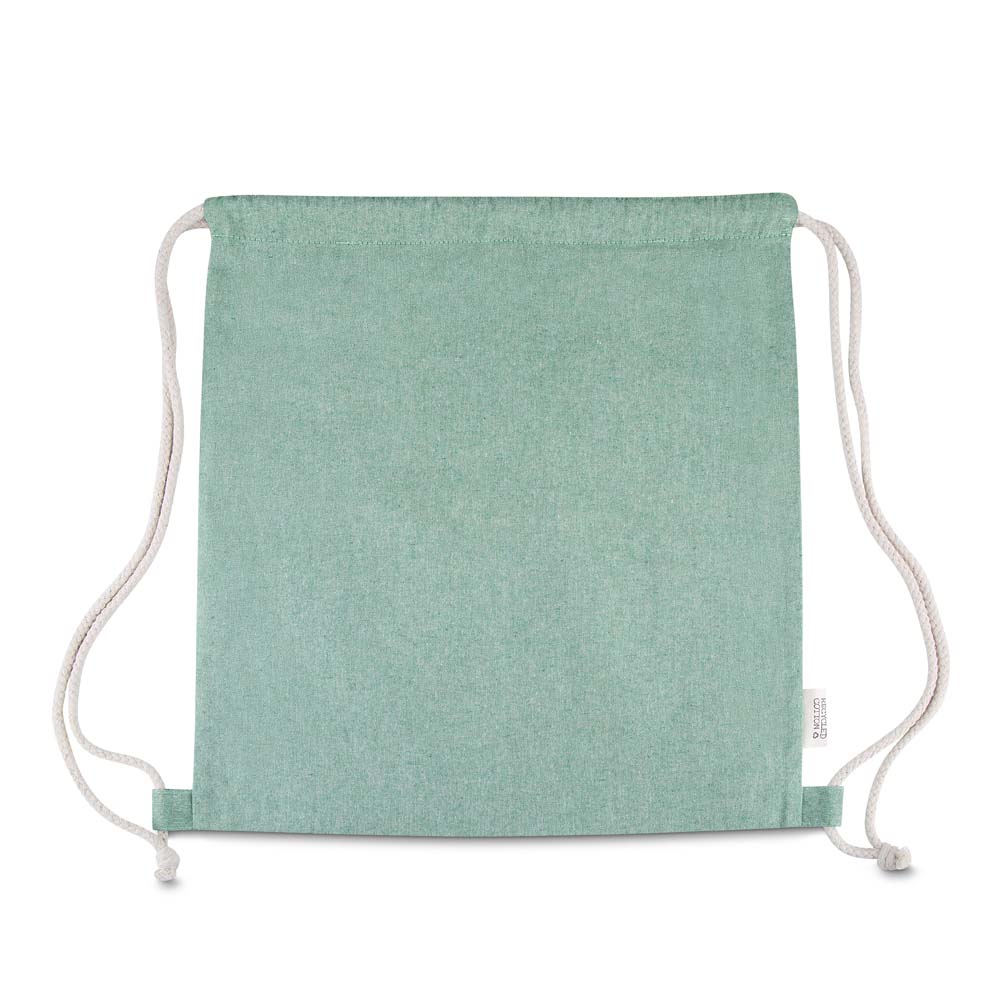 Sacola/Mochila em algodão mescla reciclado 140g/m²