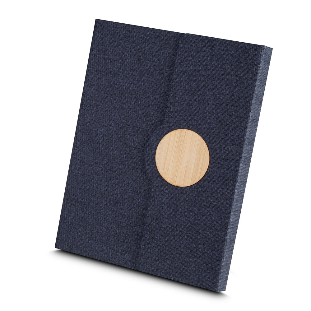 Caderno A5 Capa em RPET e Detalhe em Bambu