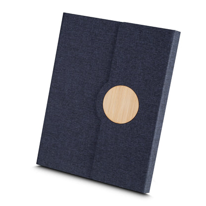 Caderno A5 Capa em RPET e Detalhe em Bambu