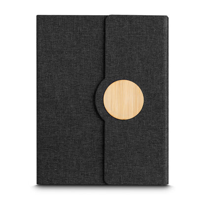 Caderno A5 Capa em RPET e Detalhe em Bambu
