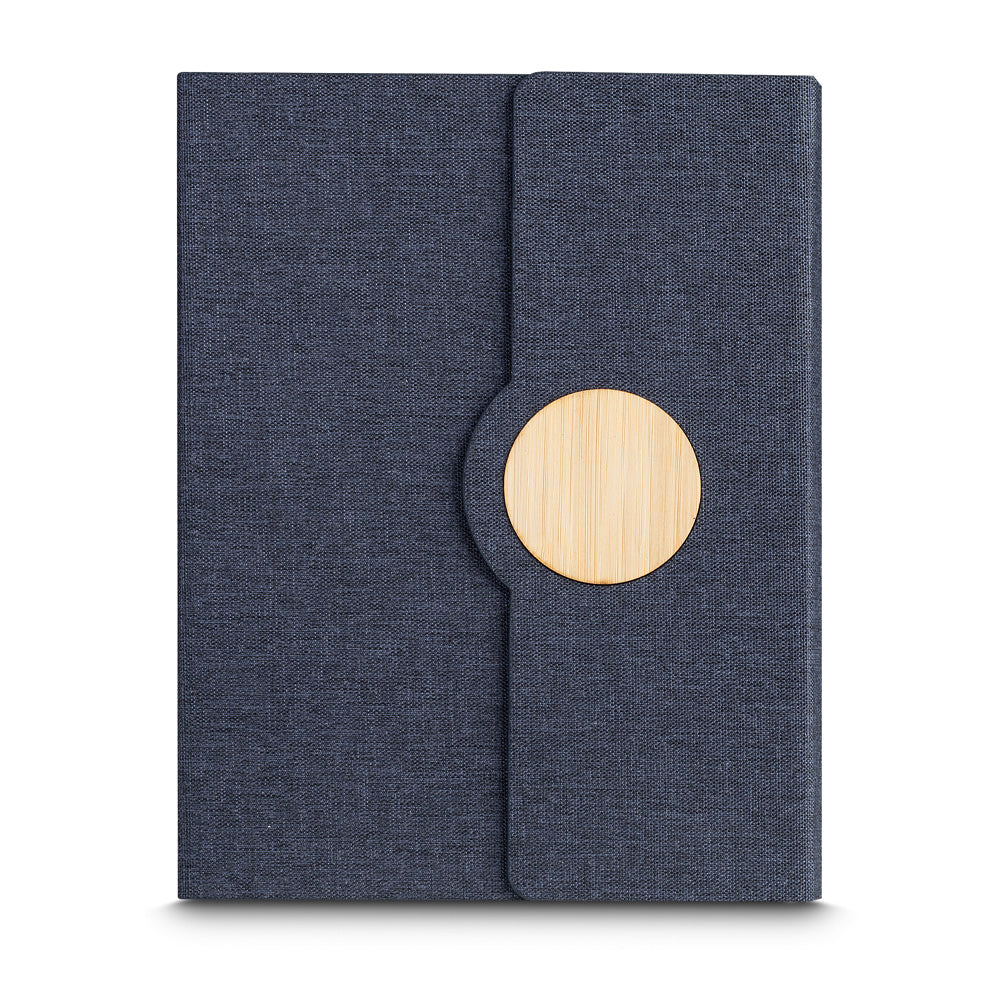 Caderno A5 Capa em RPET e Detalhe em Bambu