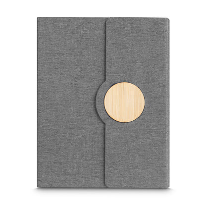 Caderno A5 Capa em RPET e Detalhe em Bambu