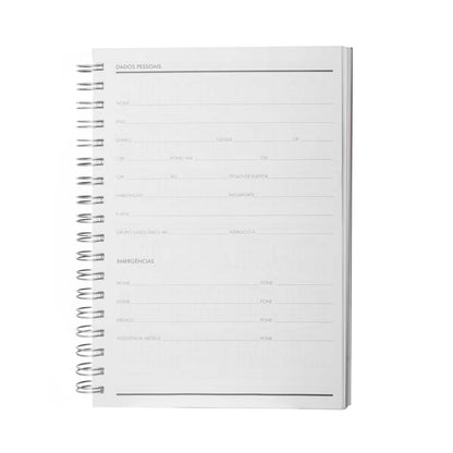 Caderno B5 planner capa em Percalux