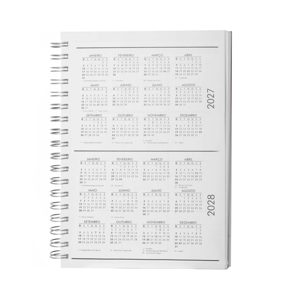 Caderno B5 planner capa em Percalux