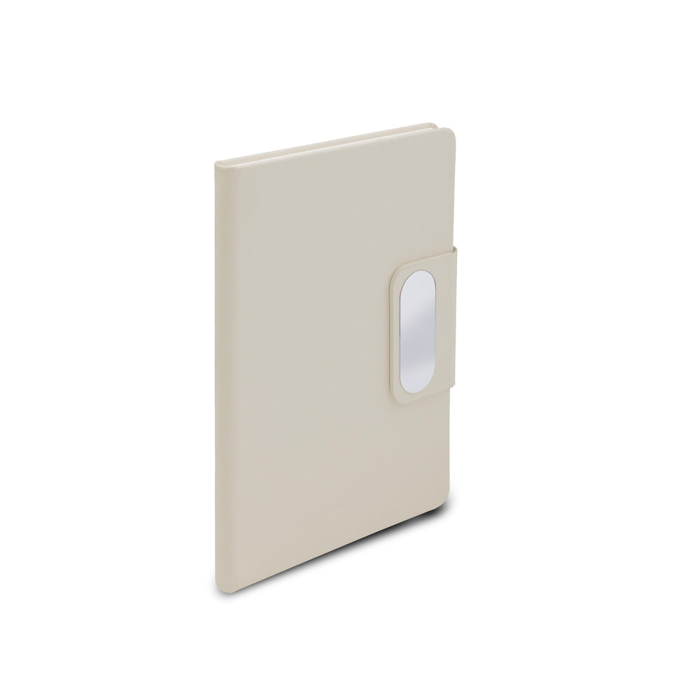 Caderno em PU com placa em metal