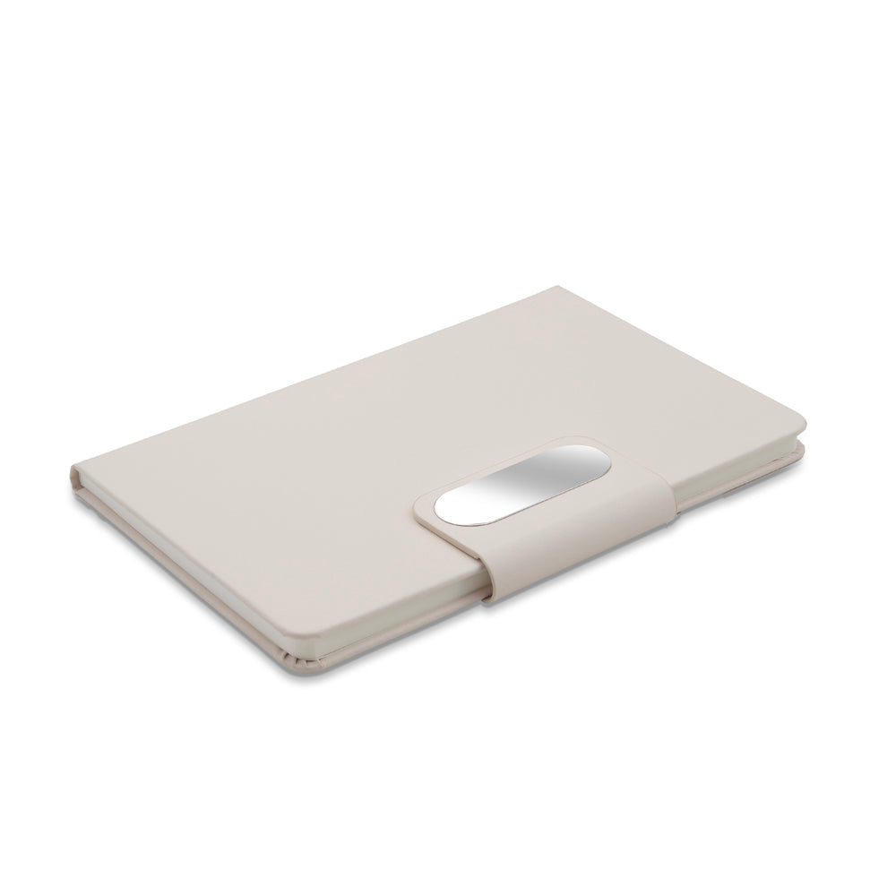 Caderno em PU com placa em metal