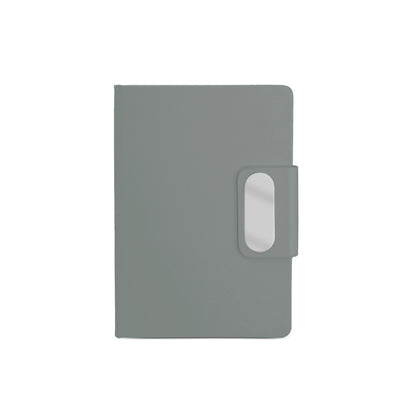 Caderno em PU com placa em metal