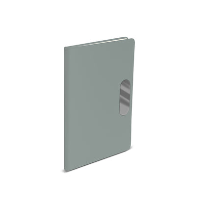 Caderno em PU com placa em metal