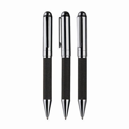 Kit Escritório A5 Capa em Couro Reciclado e Caneta Metalica