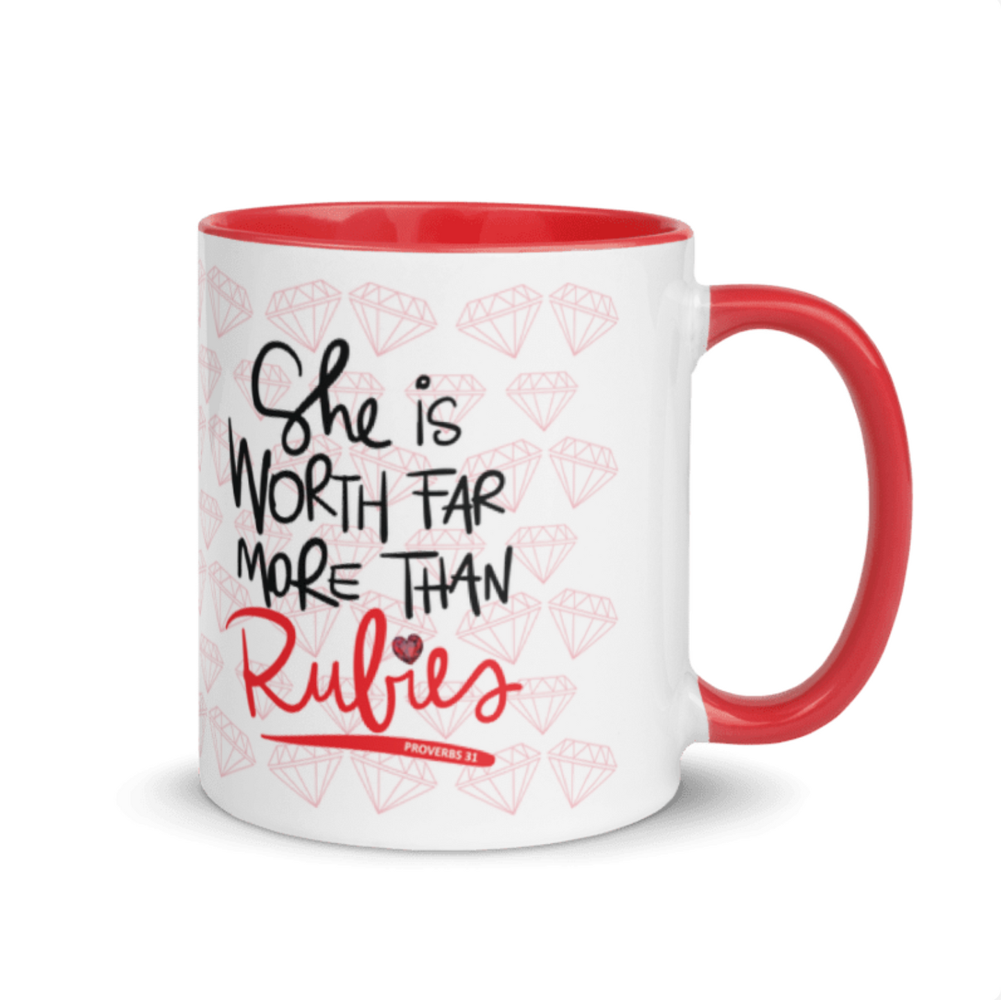 Caneca "MAIS VALIOSA QUE RUBIS" - Bilingue