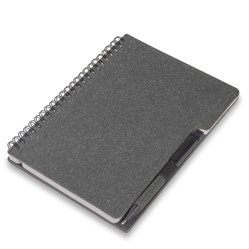Caderno A5 Capa em Papelão Reciclado c/ Caneta