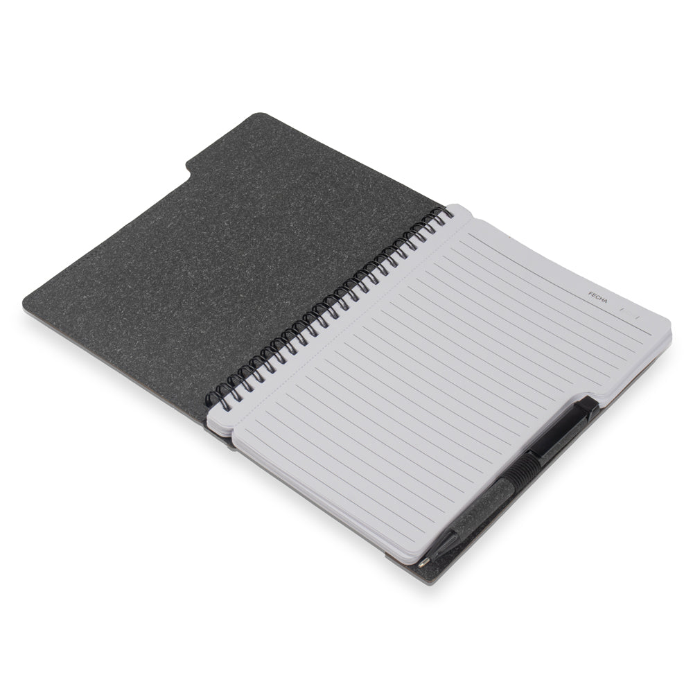 Caderno A5 Capa em Papelão Reciclado c/ Caneta