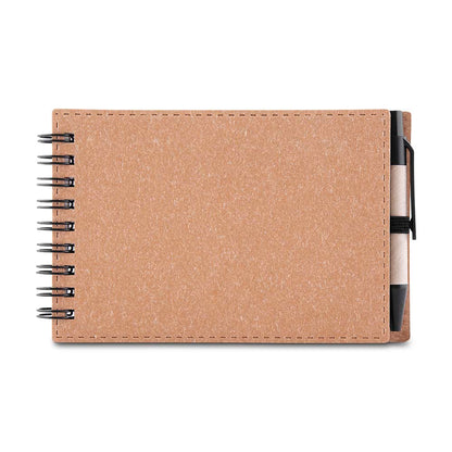 Mini Caderno A6 de anotações com caneta