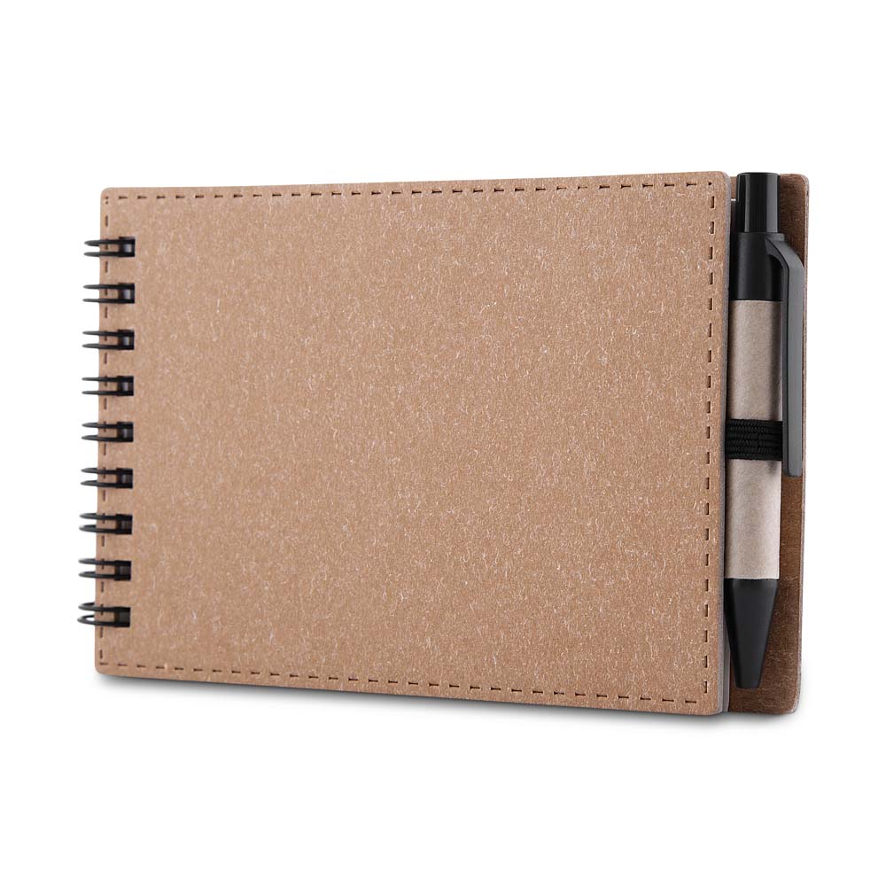 Mini Caderno A6 de anotações com caneta
