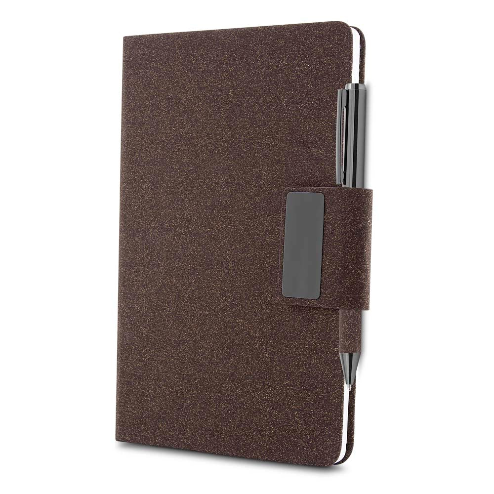 Caderno A5 em PU e fibra de café ou chá