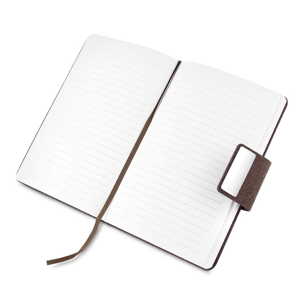 Caderno A5 em PU e fibra de café ou chá