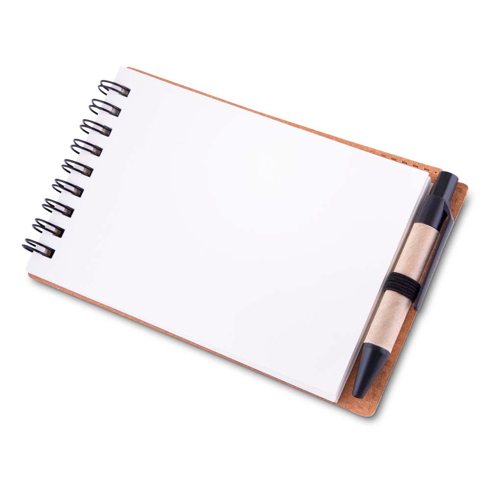 Mini Caderno A6 de anotações com caneta