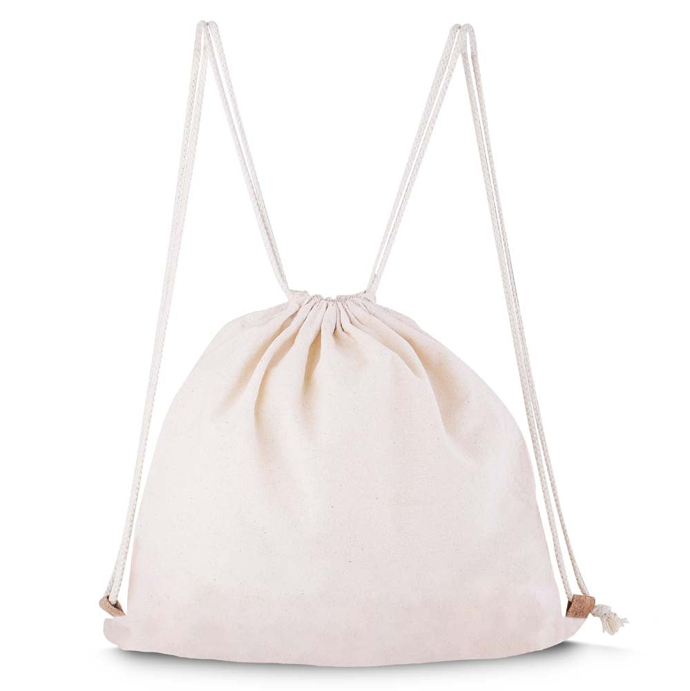 Sacola/Mochila em Algodão e Cortiça 140g/m² (39x37x8,5cm)