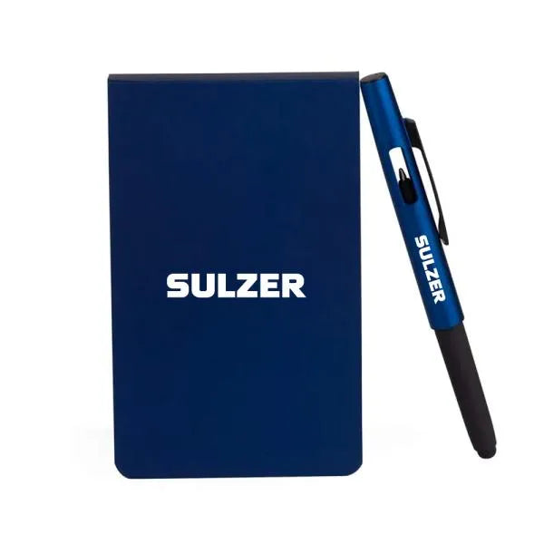 BLOCO PARA ANOTAÇÕES COM CANETA - AZUL