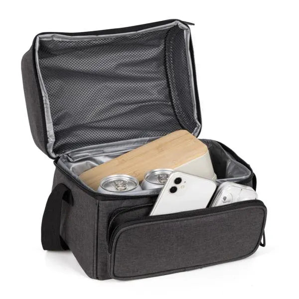 BOLSA TÉRMICA EM RPET -  CINZA ESCURO - 10L
