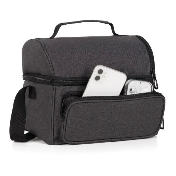 BOLSA TÉRMICA EM RPET -  CINZA ESCURO - 10L