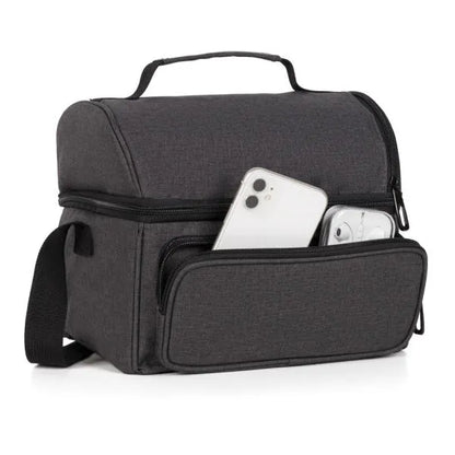 BOLSA TÉRMICA EM RPET -  CINZA ESCURO - 10L