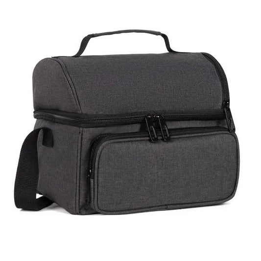 BOLSA TÉRMICA EM RPET -  CINZA ESCURO - 10L